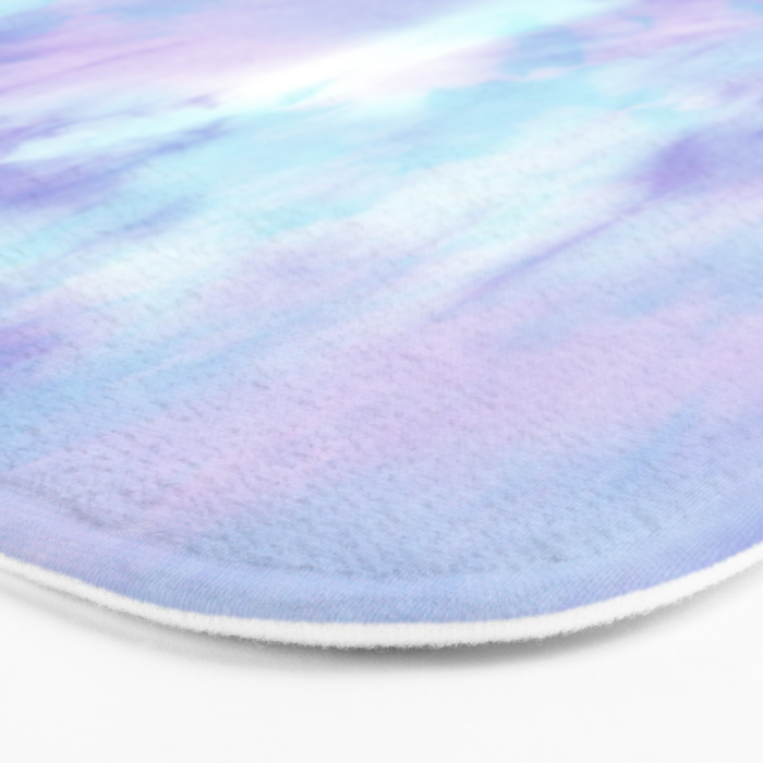 Purple and Blue Pastel Tie-Dye Bath Mat Gallery Image 3