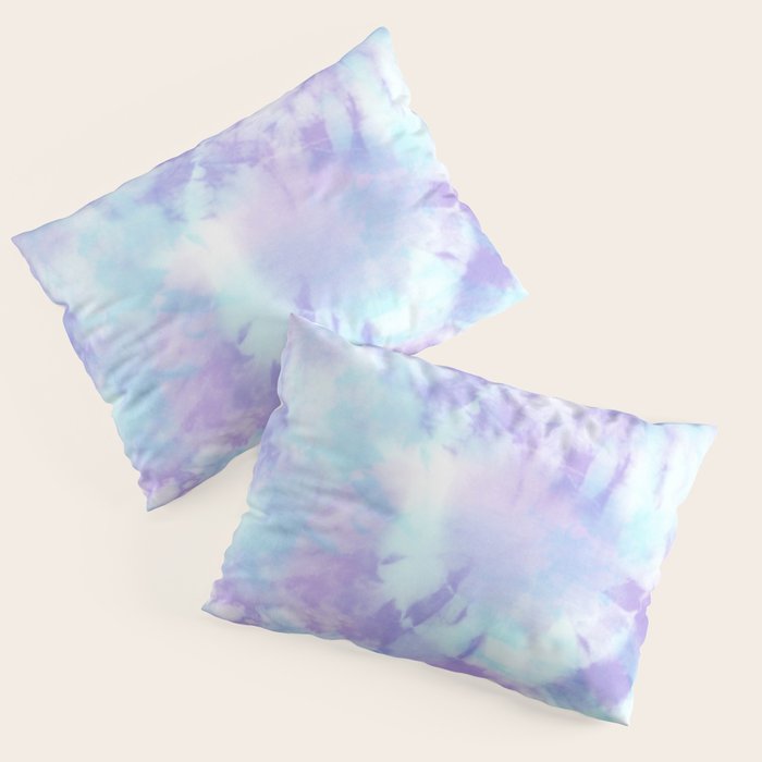 Purple and Blue Pastel Tie-Dye Pillow Sham Gallery Image 3