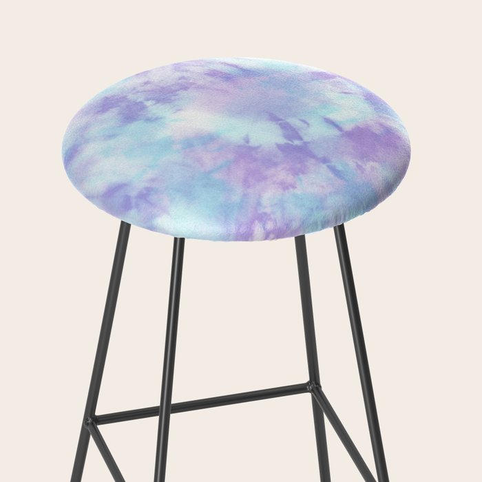 Purple and Blue Pastel Tie-Dye Stool Gallery Image 2