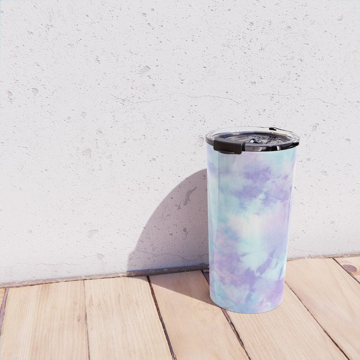 Purple and Blue Pastel Tie-Dye Travel Mug Gallery Image 4