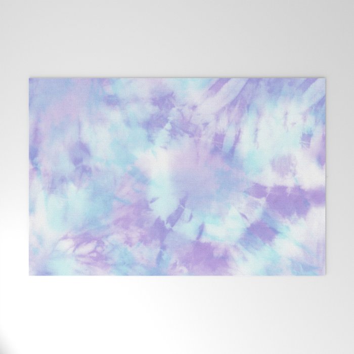 Purple and Blue Pastel Tie-Dye Welcome Mat Gallery Image 1