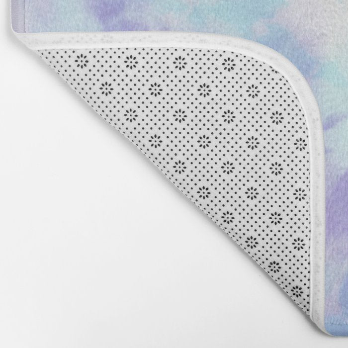 Purple and Blue Pastel Tie-Dye Bath Mat Gallery Image 2