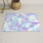 Purple and Blue Pastel Tie-Dye Rug Gallery Image 1