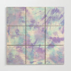 Purple and Blue Pastel Tie-Dye Wood Wall Art Gallery Image 1