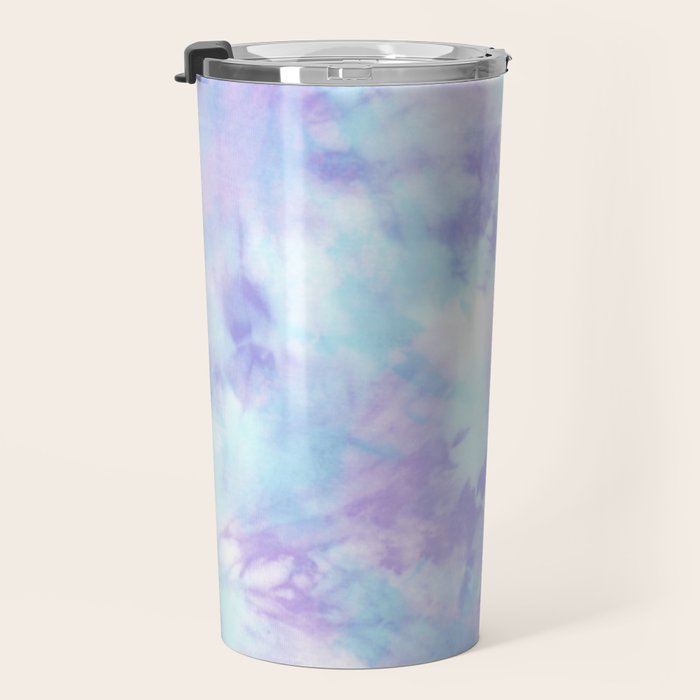 Purple and Blue Pastel Tie-Dye Travel Mug Gallery Image 3