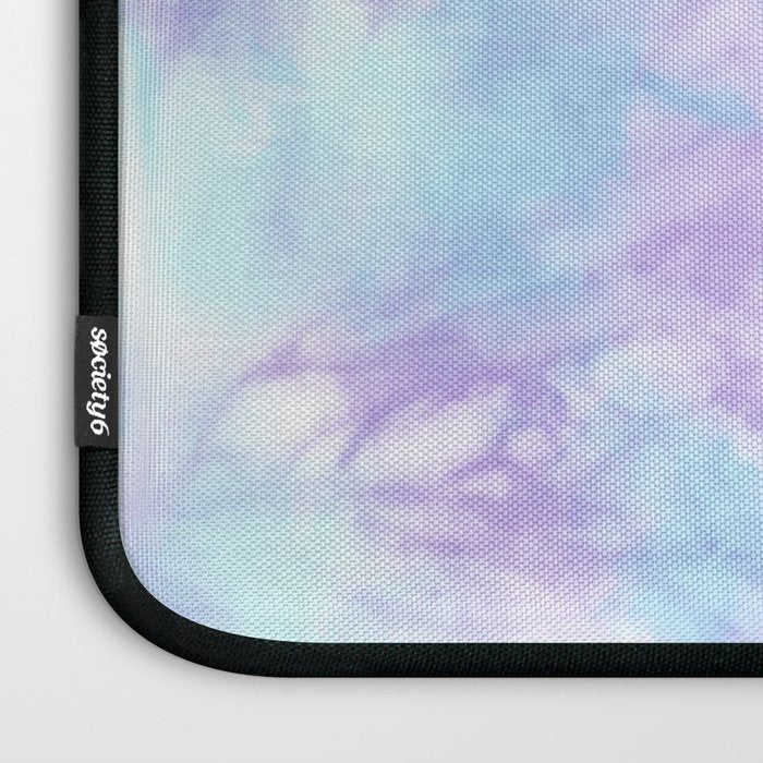 Purple and Blue Pastel Tie-Dye Laptop Sleeve Gallery Image 3