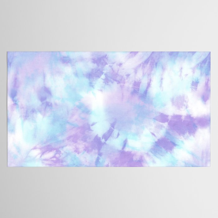 Purple and Blue Pastel Tie-Dye Tablecloth Gallery Image 2