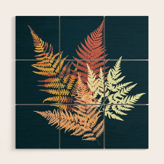 Autumn Fern Wood Wall Art Gallery Image 1