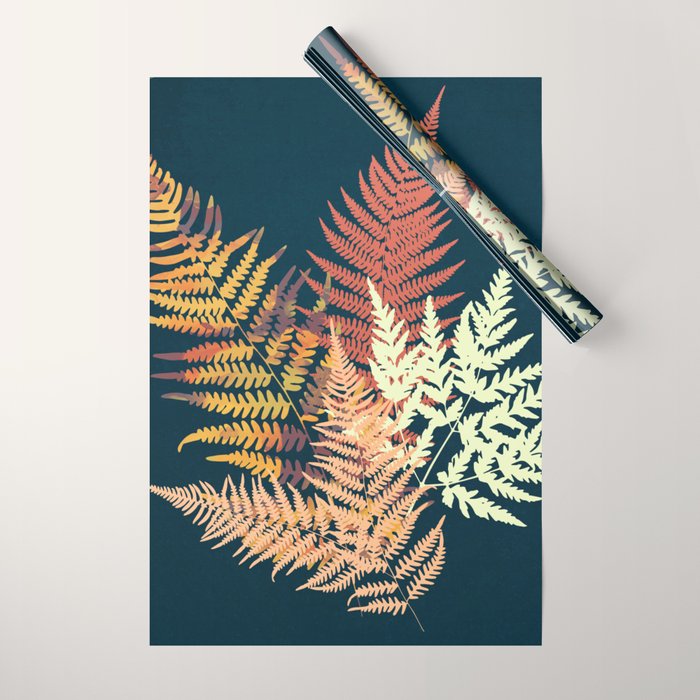 Autumn Fern Wrapping Paper Gallery Image 1