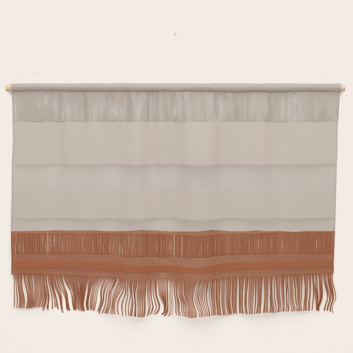 Minimalist Solid Color Block 1 in Putty and Clay Wall Hanging Gallery Image 1