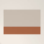 Minimalist Solid Color Block 1 in Putty and Clay Welcome Mat Gallery Image 1