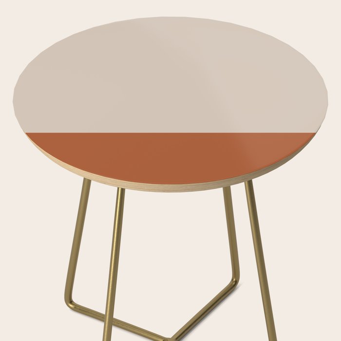 Minimalist Solid Color Block 1 in Putty and Clay Side Table Gallery Image 2