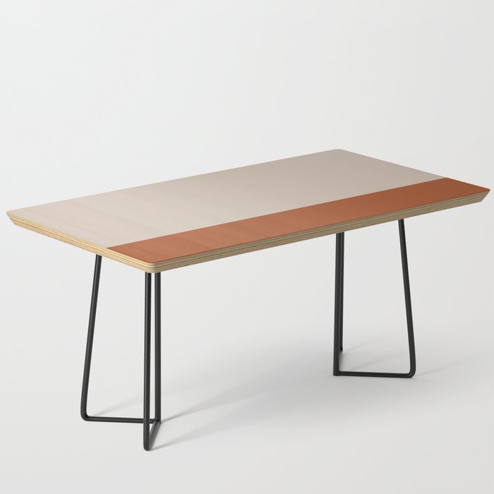 Minimalist Solid Color Block 1 in Putty and Clay Coffee Table Gallery Image 1