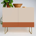 Minimalist Solid Color Block 1 in Putty and Clay Credenza Gallery Image 1
