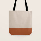 Minimalist Solid Color Block 1 in Putty and Clay Tote Bag Gallery Image 1