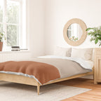 Minimalist Solid Color Block 1 in Putty and Clay Duvet Cover Gallery Image 2