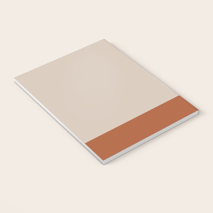 Minimalist Solid Color Block 1 in Putty and Clay Notebook Gallery Image 3