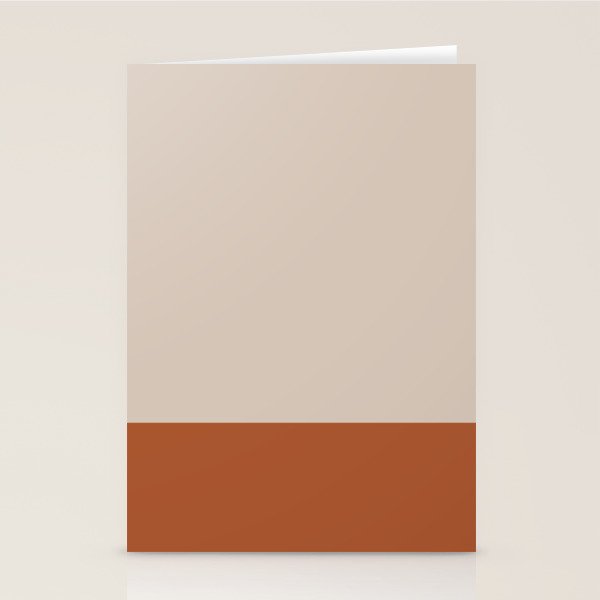 Minimalist Solid Color Block 1 in Putty and Clay Stationery Card Gallery Image 1