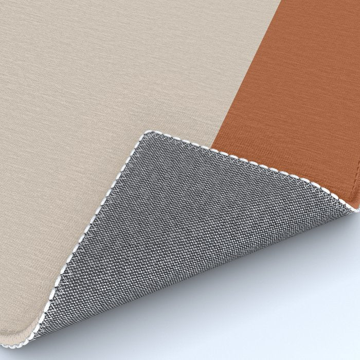Minimalist Solid Color Block 1 in Putty and Clay Rug Gallery Image 4