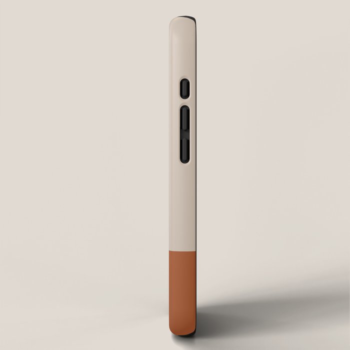Minimalist Solid Color Block 1 in Putty and Clay iPhone Case Gallery Image 2