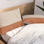 Minimalist Solid Color Block 1 in Putty and Clay Pillow Sham Gallery Image 2