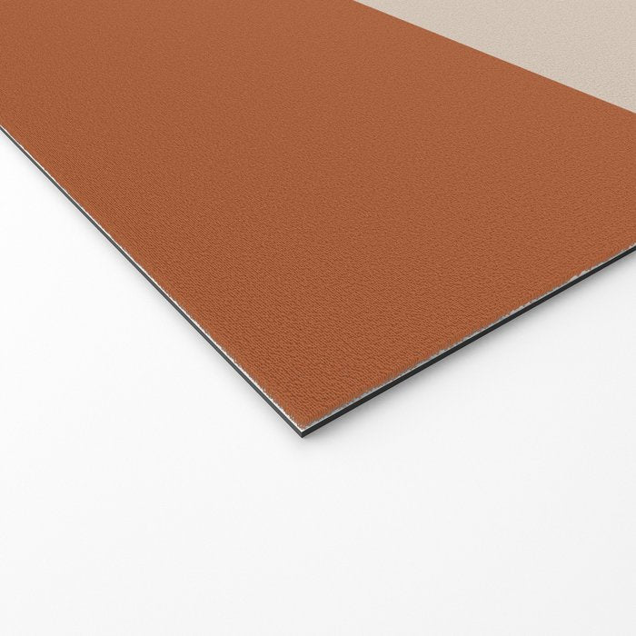 Minimalist Solid Color Block 1 in Putty and Clay Welcome Mat Gallery Image 2