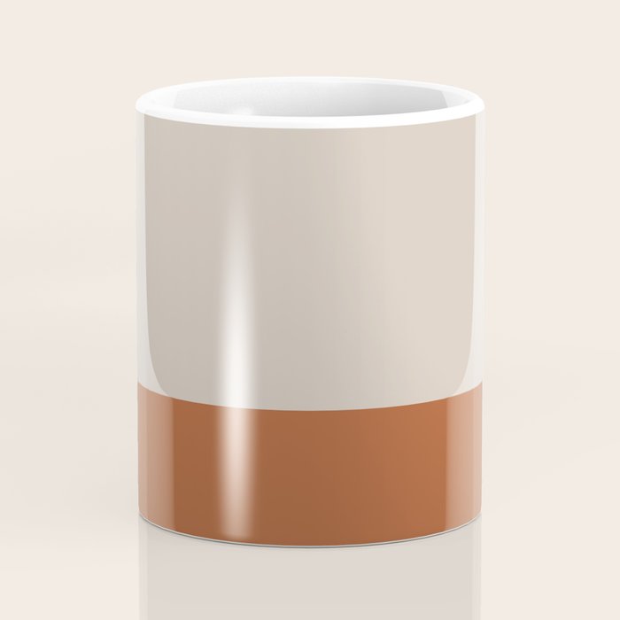 Minimalist Solid Color Block 1 in Putty and Clay Coffee Mug Gallery Image 4