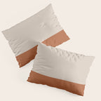 Minimalist Solid Color Block 1 in Putty and Clay Pillow Sham Gallery Image 3