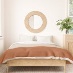 Minimalist Solid Color Block 1 in Putty and Clay Duvet Cover Gallery Image 3