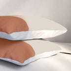 Minimalist Solid Color Block 1 in Putty and Clay Pillow Sham Gallery Image 3