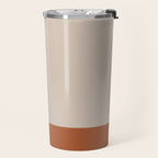 Minimalist Solid Color Block 1 in Putty and Clay Travel Mug Gallery Image 2