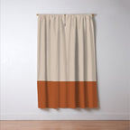 Minimalist Solid Color Block 1 in Putty and Clay Window Curtain Gallery Image 3
