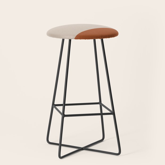 Minimalist Solid Color Block 1 in Putty and Clay Stool Gallery Image 1