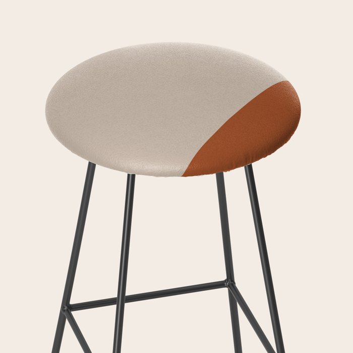 Minimalist Solid Color Block 1 in Putty and Clay Stool Gallery Image 2