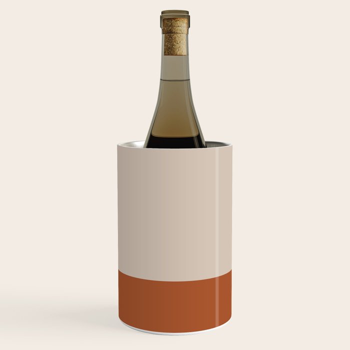 Minimalist Solid Color Block 1 in Putty and Clay Wine Chiller Gallery Image 1