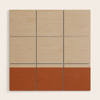 Minimalist Solid Color Block 1 in Putty and Clay Wood Wall Art Gallery Image 1