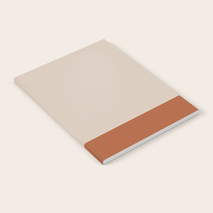 Minimalist Solid Color Block 1 in Putty and Clay Notebook Gallery Image 1
