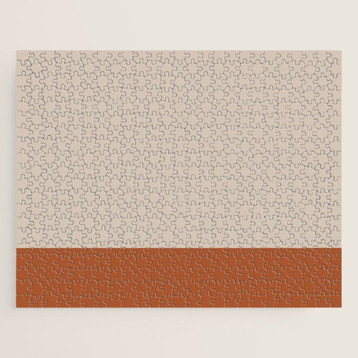 Minimalist Solid Color Block 1 in Putty and Clay Jigsaw Puzzle Gallery Image 1