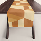 Cuboid Geometric Abstract Shapes Pattern XIII Table Runner Gallery Image 1