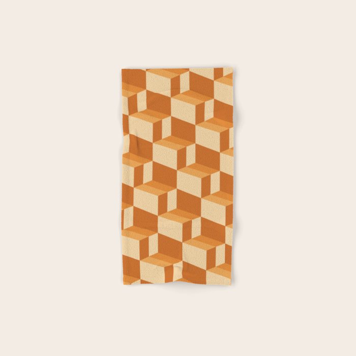 Cuboid Geometric Abstract Shapes Pattern XIII Bath Towel Gallery Image 1