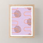 Abstract Fields in Lavender & Brown Mini Art Print Gallery Image 1