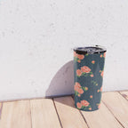 Painted Peonies Print - Coral and Navy Travel Mug Gallery Image 4