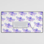 Death's Head Hawkmoth - Indigo & Pink Palette Desk Mat Gallery Image 1