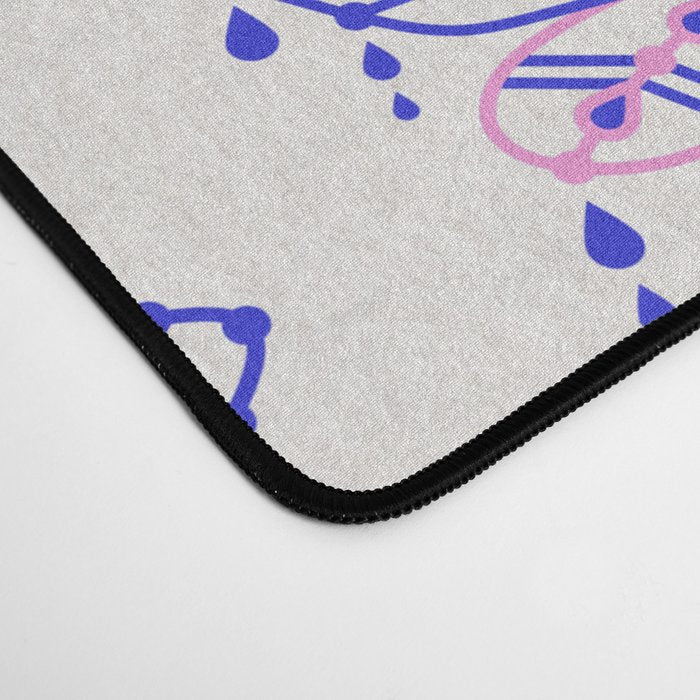 Death's Head Hawkmoth - Indigo & Pink Palette Desk Mat Gallery Image 4