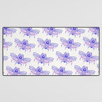 Death's Head Hawkmoth - Indigo & Pink Palette Desk Mat Gallery Image 3