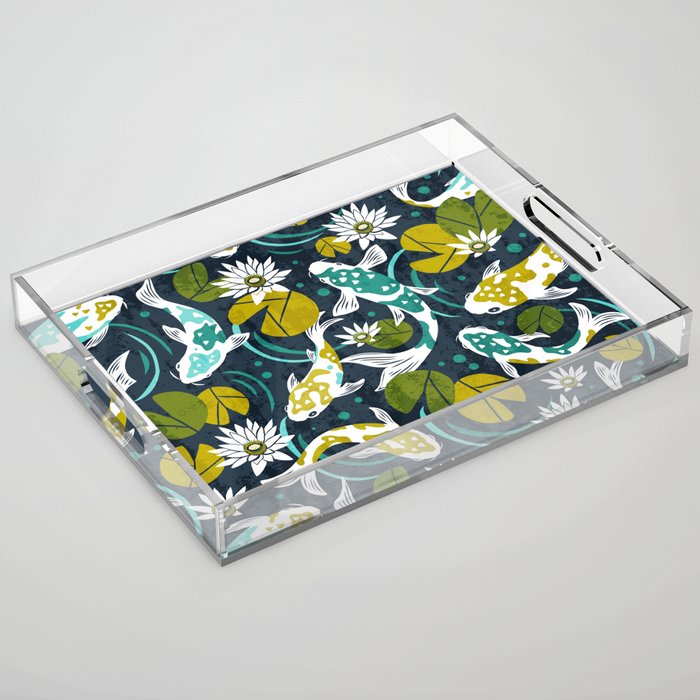 Koi Pond - Green Acrylic Tray Gallery Image 1