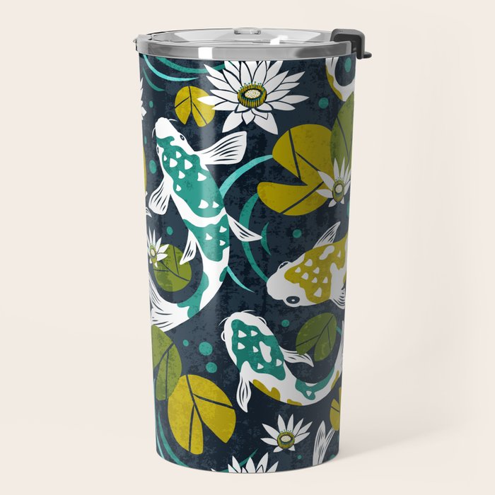 Koi Pond - Green Travel Mug Gallery Image 2