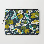 Koi Pond - Green Laptop Sleeve Gallery Image 1
