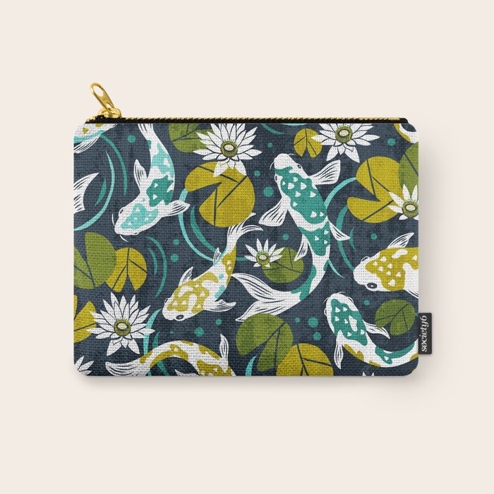Koi Pond - Green Carry All Pouch Gallery Image 1