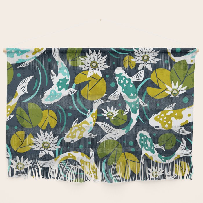 Koi Pond - Green Wall Hanging Gallery Image 1